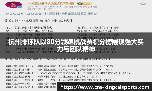 杭州排球队以80分领跑挑战赛积分榜展现强大实力与团队精神